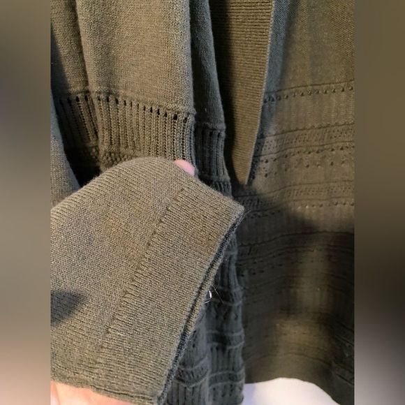 Banana Republic, Olive Green Knit Cardigan, Size M - Picture 3 of 6